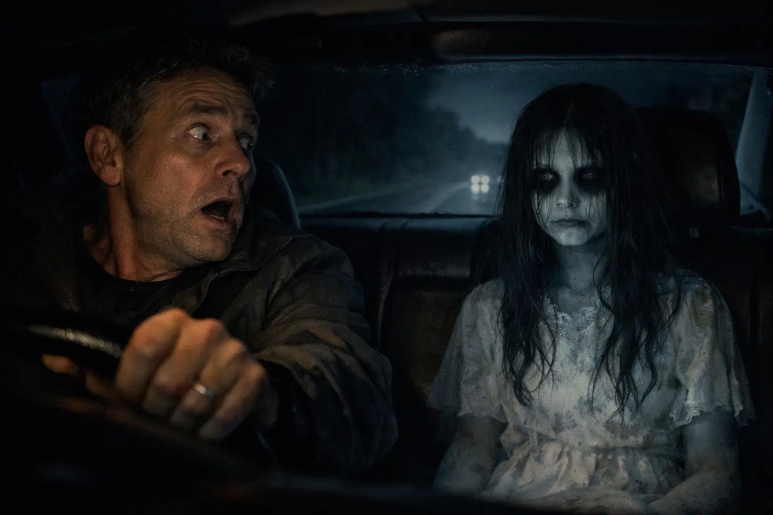 fantasma chica de la curva coche 