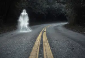 chica autoestopista fantasma